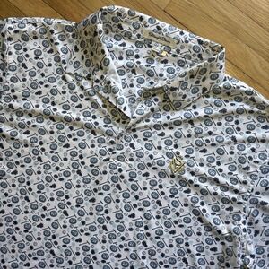 Straight  Down Polo Shirt Mens XL Performance UPF 50 Golf Dice Poker Prep Logo